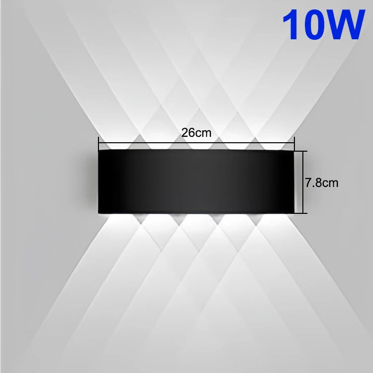 Up & Down LED Wall Lamp - Waterproof Modern Indoor & Outdoor Lighting for Bedroom, Living Room & Corridor