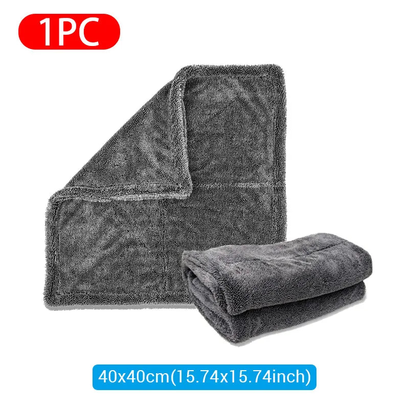 SEAMETAL 1200GSM Microfiber Car Wash Towel – Double-Sided Ultra Absorbent Cleaning & Drying Cloth