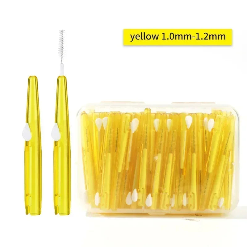30-Piece Interdental Toothpick Brushes β 0.6-1.5mm I-Shape Dental Floss for Oral Care
