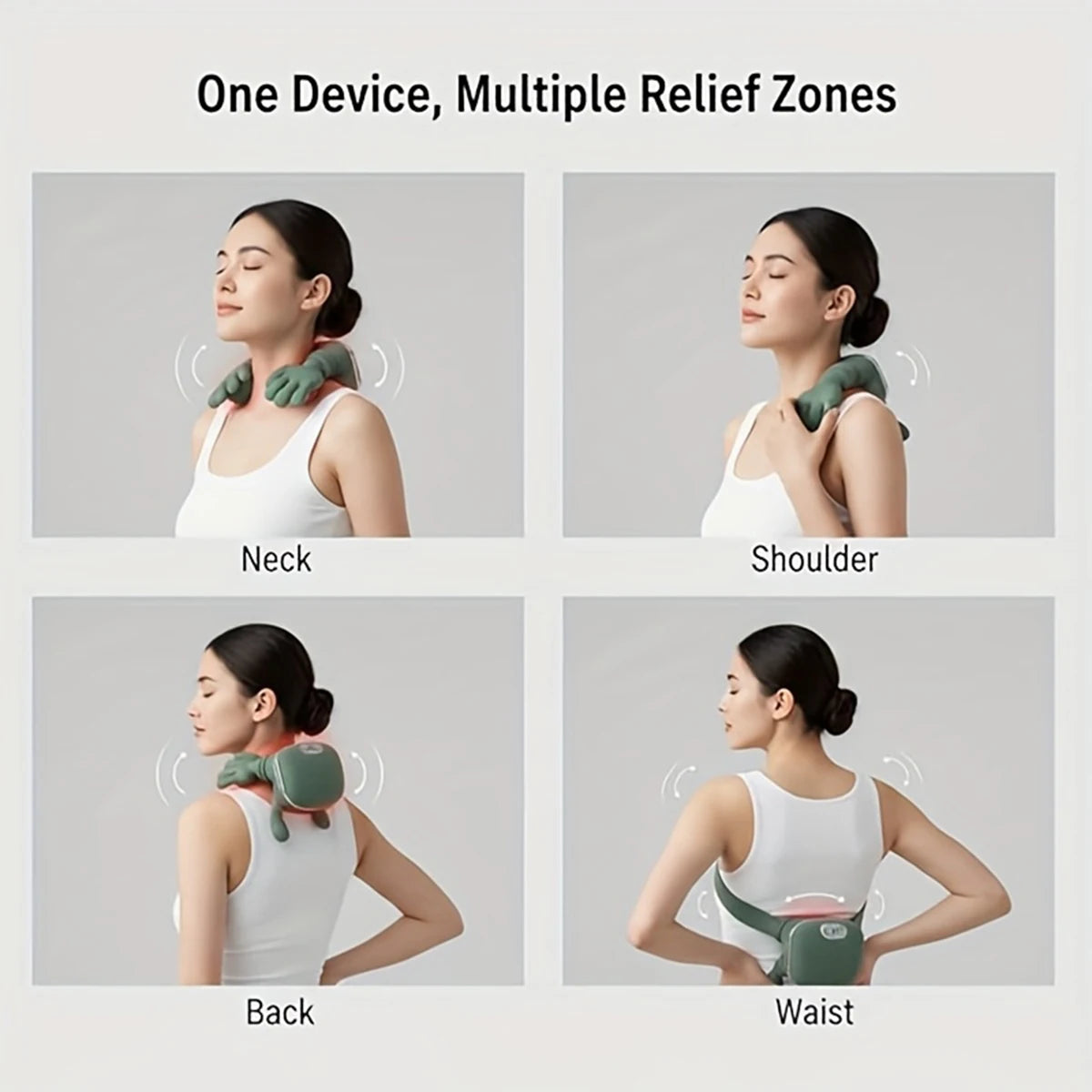 4D Bionic Wireless Neck & Shoulder Massager – Cervical Trapezius Kneading Shawl with Brushless Motor