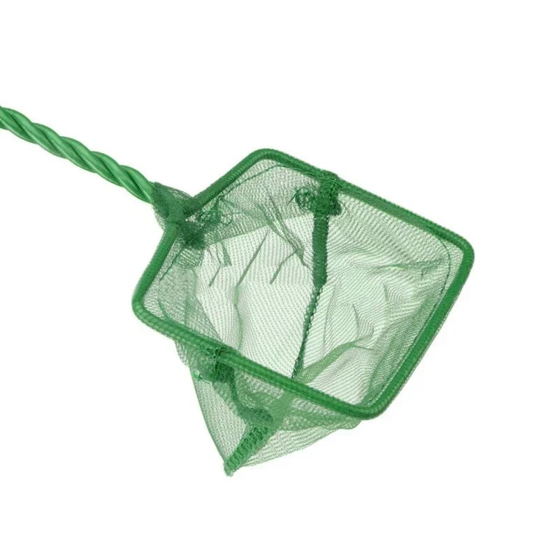 Long Handle Square Aquarium Fishing Net – Landing Net for Fish, Floating Objects, Crab, and Fishing Rod Dryer