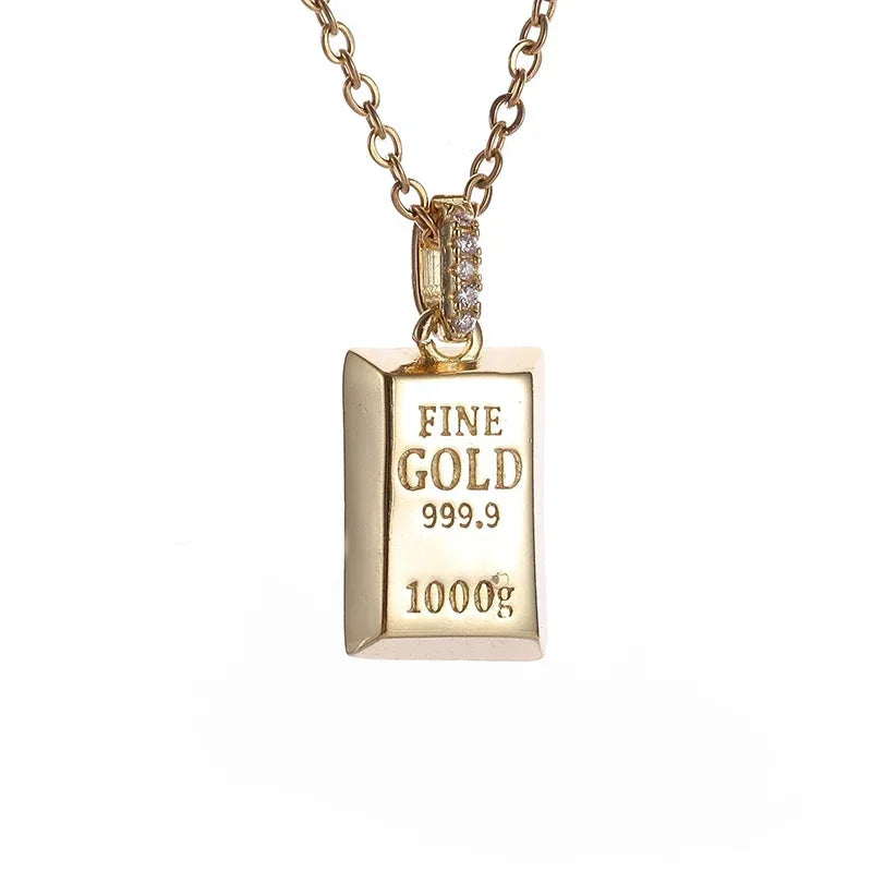 Stainless Steel $100 Bill Pendant Necklace for Men & Women – Fashion Lucky Wealth Jewelry Gift Necklace