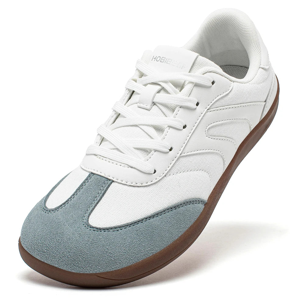HOBIBEAR Unisex Barefoot Sneakers — Wide-Toe Minimalist Zero Drop Lace-Up Casual Shoes, Non-Slip for Men & Women