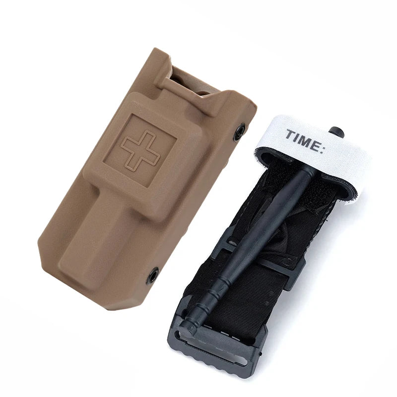 Outdoor EMT Tourniquet Storage Pouch - Nylon Medical Gear Holder for Molle Survival Kits