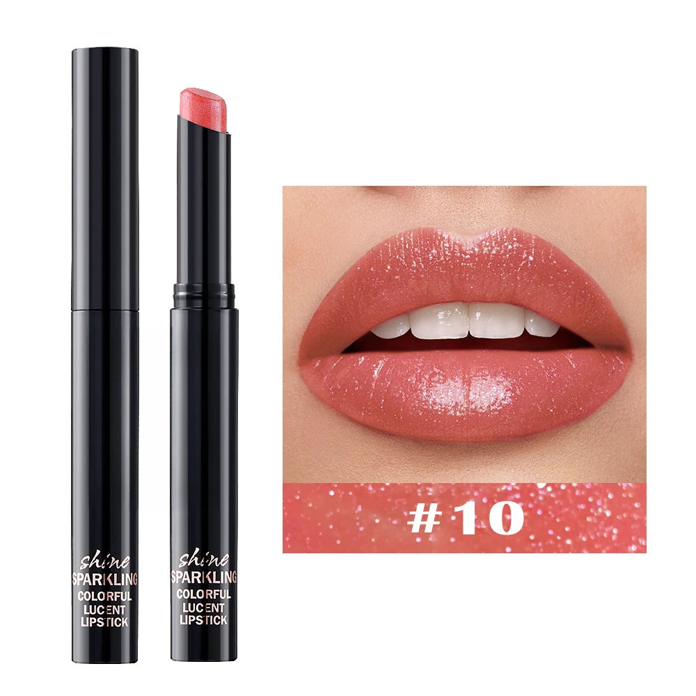 Diamond Pearlescent Waterproof Lipstick β Long-Lasting Matte Velvet Red Lip Makeup Cosmetics
