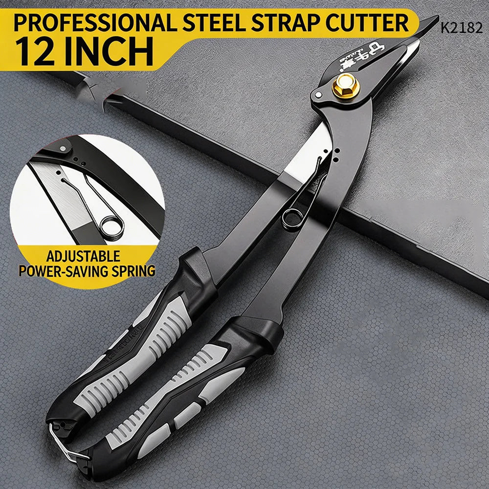 18-Inch Heavy-Duty Tin Snips - Stainless Steel Aviation Shears for Metal Sheet, PVC Pipe & Carpentry