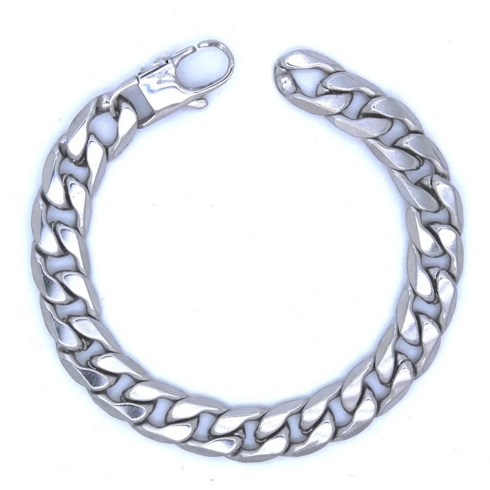 Men's & Women's Curb Chain Bracelet - 6/8/10/12mm, 8-Inch Punk Hip-Hop Stainless Steel Bracelet, Jewelry Gift