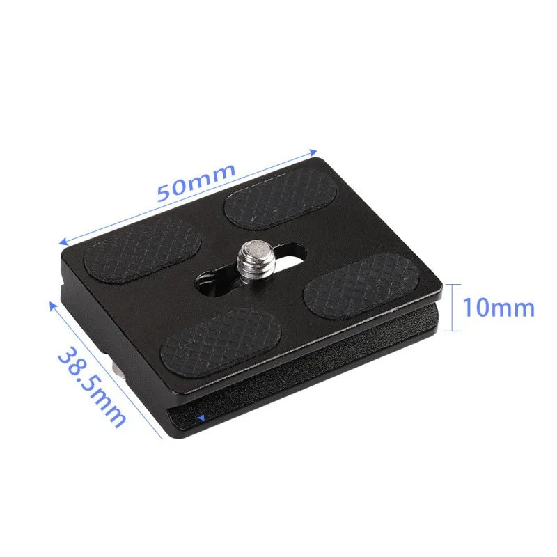 Metal Quick Release Plate – 1/4”-20 Camera Screw Mount Adapter for DSLR Tripod & Ball Head Standard Camera Mounting Plate