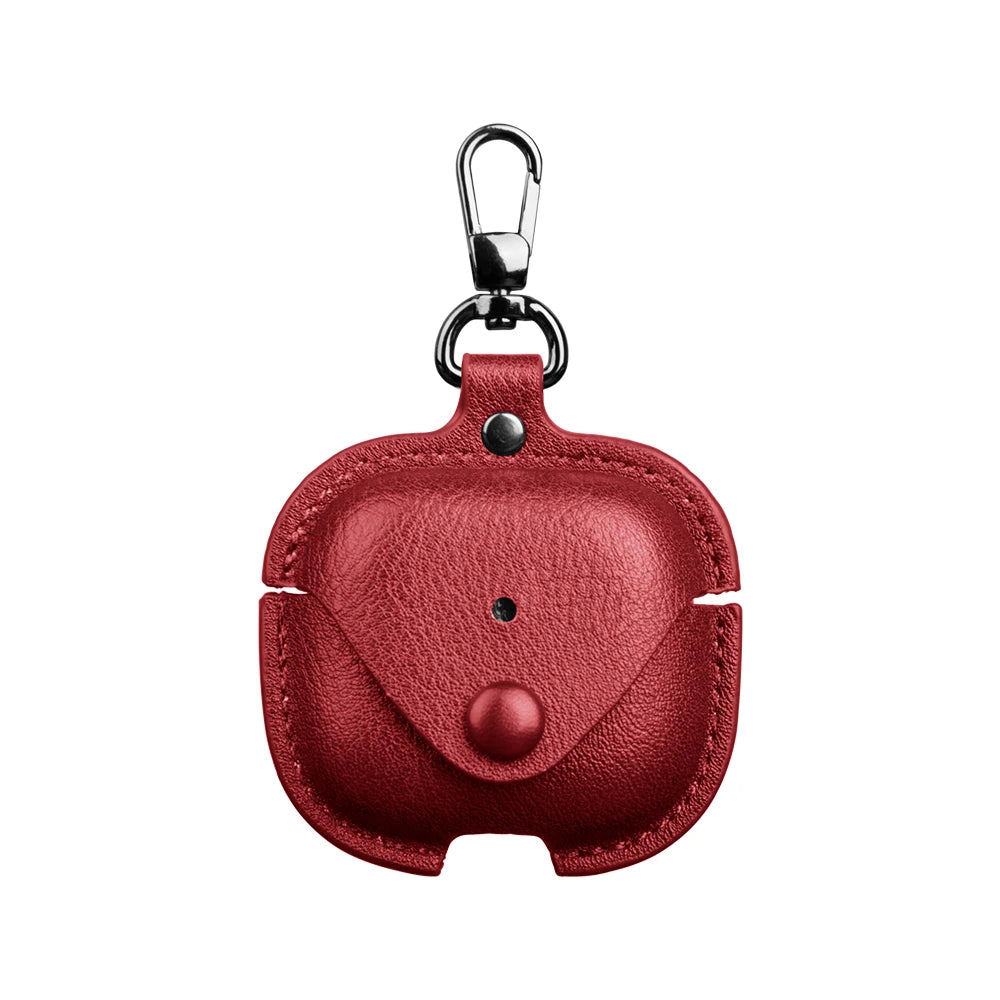 Leather Business Case for AirPods 4 – Luxury PU Headphone Cover with Hook