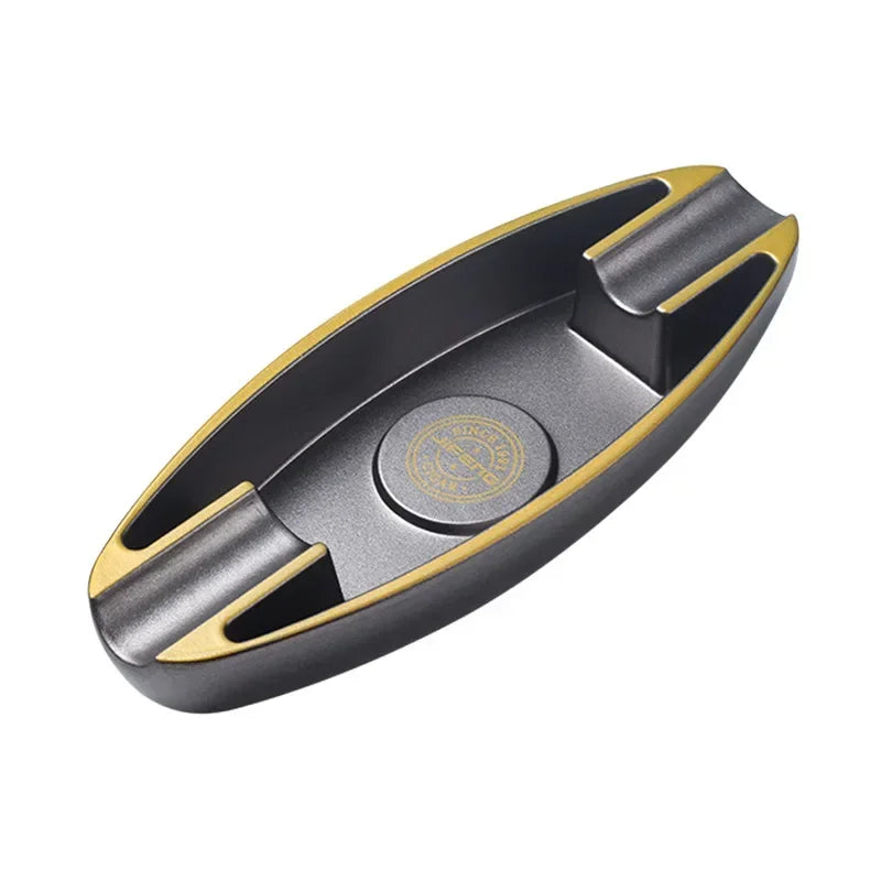 Portable Cigar Ashtray with 2 Slots β Lightweight Smoking Accessory for Men, Table Decoration Gift