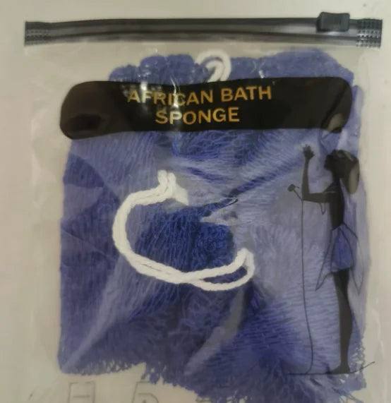 African Net Bath Sponge - Exfoliating Body Scrub for Deep Cleansing and Smoothing Arms, Feet, Back, Neck & Legs