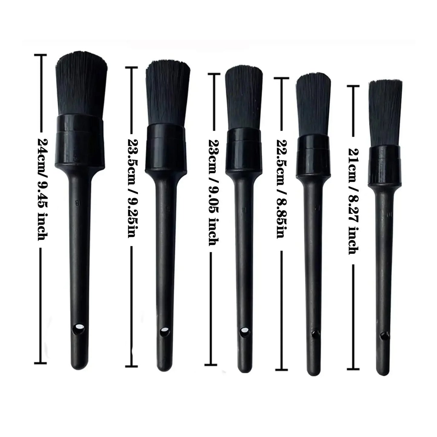 1/5x Car Detailing Brushes – Soft Auto Cleaning Brush for Wheels, Interior & Exterior Dust Removal