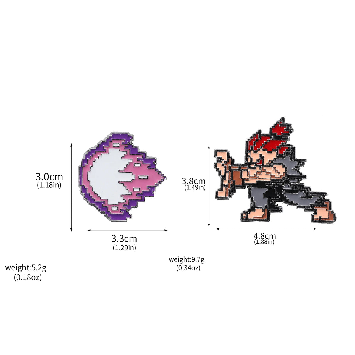 Pixel Arcade Game Enamel Pins - Creative Retro Gaming Metal Brooches and Alloy Collectible Accessories for Gifts