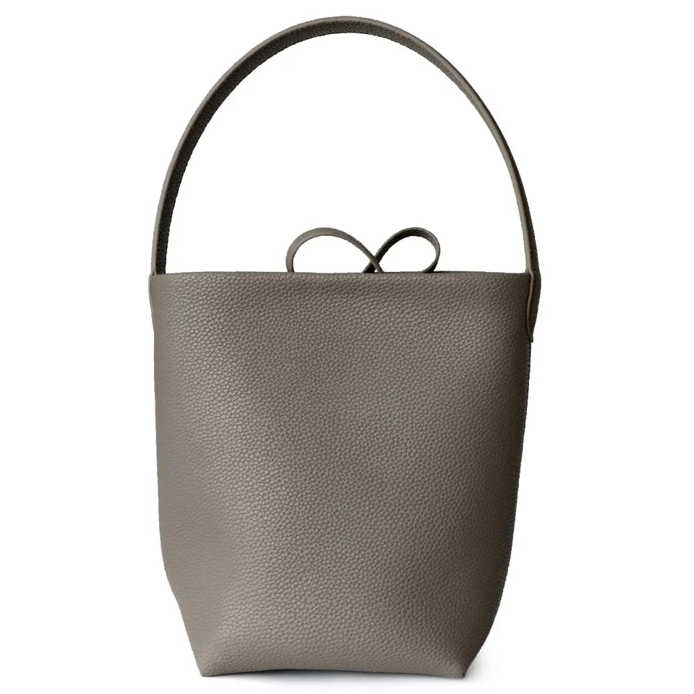 Motingsome Soft Cowhide Women's Bucket Bag – Elegant French Style, Large Tote, Luxury Thick Real Leather, 2022