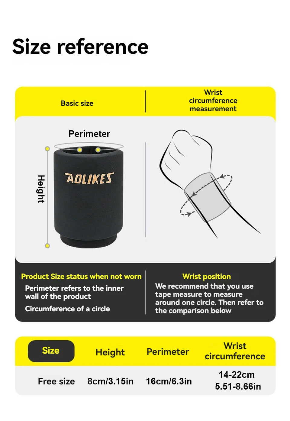 AOLIKES Wrist Ice Pack Wrap – Reusable Cold & Hot Gel Brace for Pain Relief and Injuries