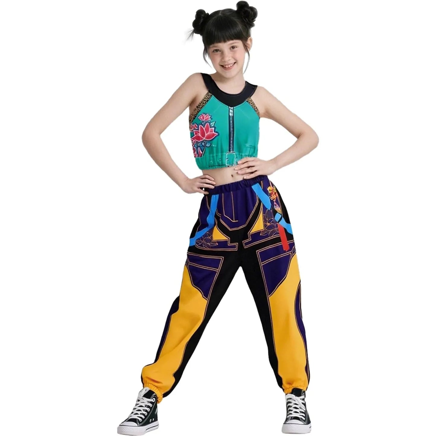 Girls Demon Pop Singer Hunters Costume β Stage Idol Outfit for Kids Halloween and Cosplay Performance