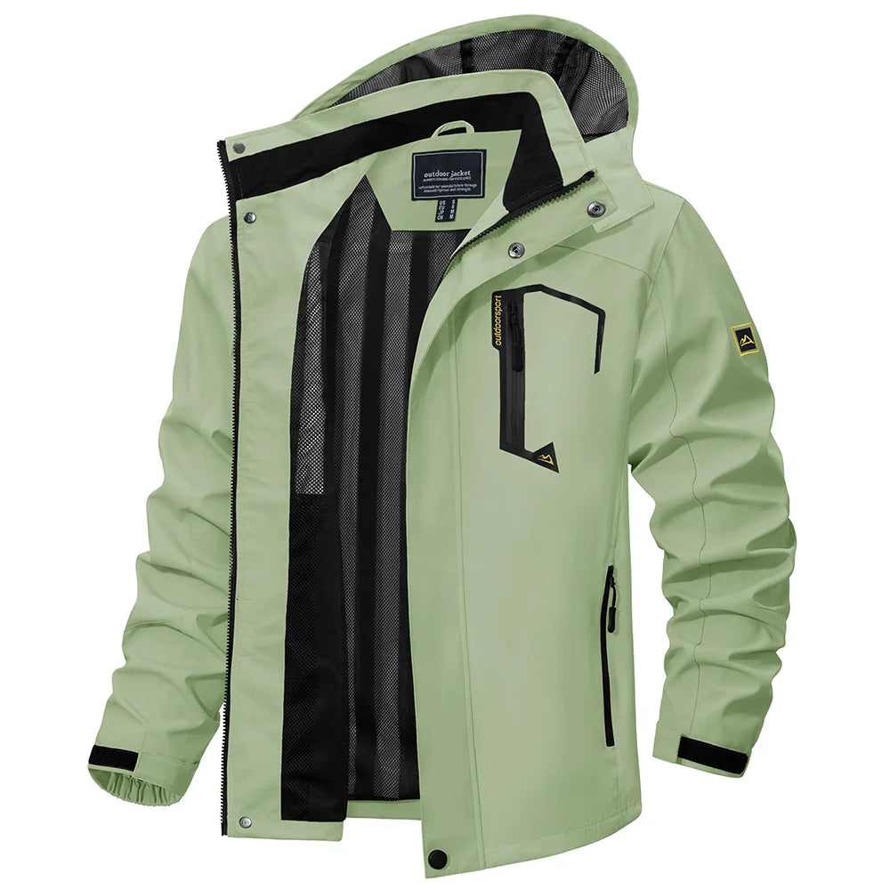Men’s Lightweight Rain Jacket - Mesh Lined Waterproof Windbreaker for Spring, Autumn, Hiking and Fishing