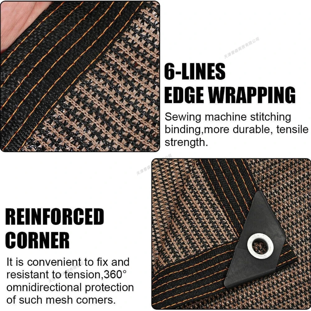 Garden Shade Cloth - Sun Shade Fabric with Grommets for Patio, Pergola, Garden & Greenhouse