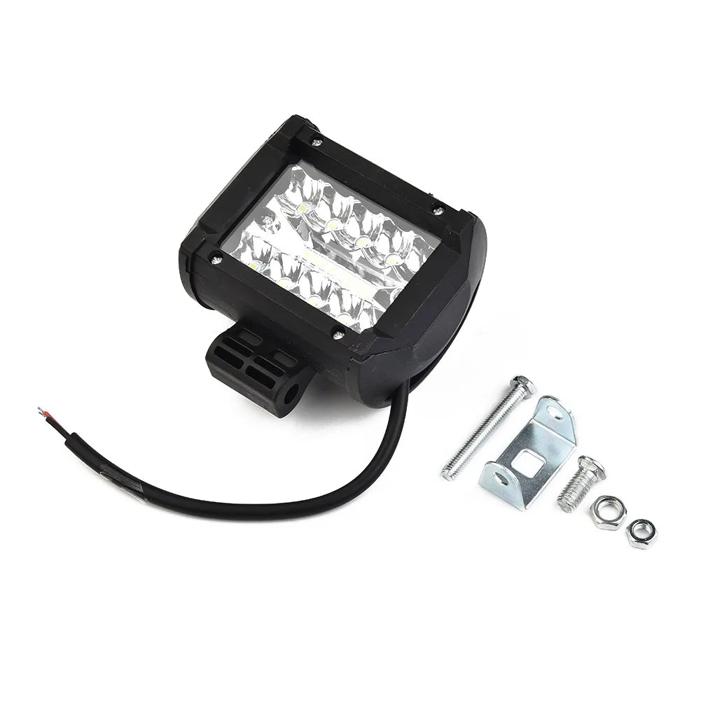 12V 60W LED Light Bar – Off-Road Spot & Flood Combo Work Light for Truck, Car, SUV, ATV, UTV & 4WD Headlight Lighting Accessories