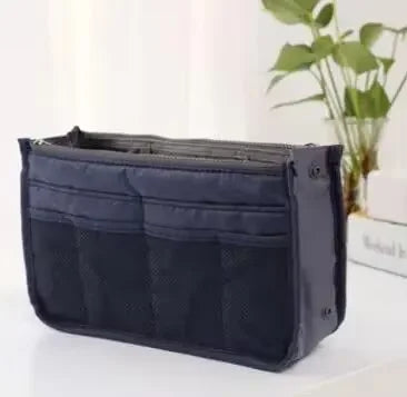 HOMEFISH Multi-Function Large Capacity Makeup & Toiletry Bag – Portable Double-Zipper Travel Organizer Mommy Bag with Multiple Pockets
