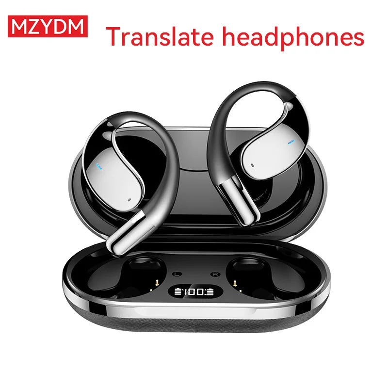 3-in-1 AI Translator Earbuds - Bluetooth 5.4 Smart Voice Headset with Real-Time Translation, Noise Cancellation & 144 Languages Support