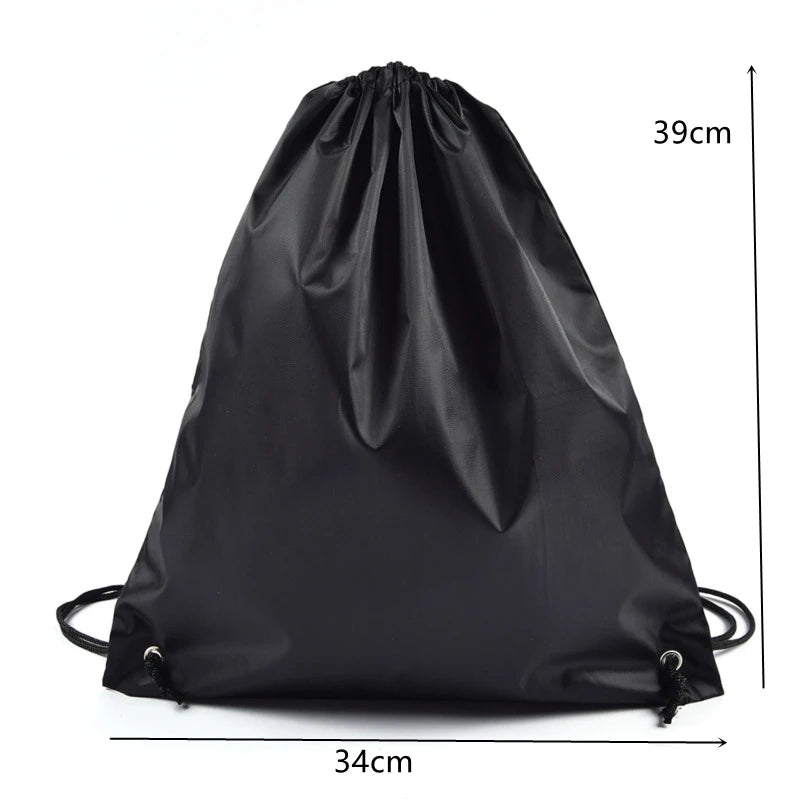 Large Heavy-Duty Polyester Laundry Bag — Drawstring Backpack for School & Camping