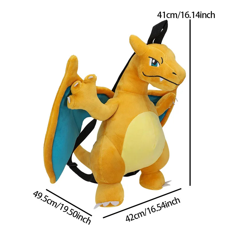 Charizard Plush Backpack — High-Quality Anime Stuffed Schoolbag for Kids, Cosplay & Christmas Gift