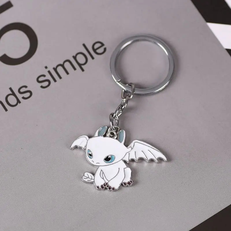 Cute Toothless Dragon Keychain – Cartoon Anime Couple Keyring, Valentine’s & Halloween Gift