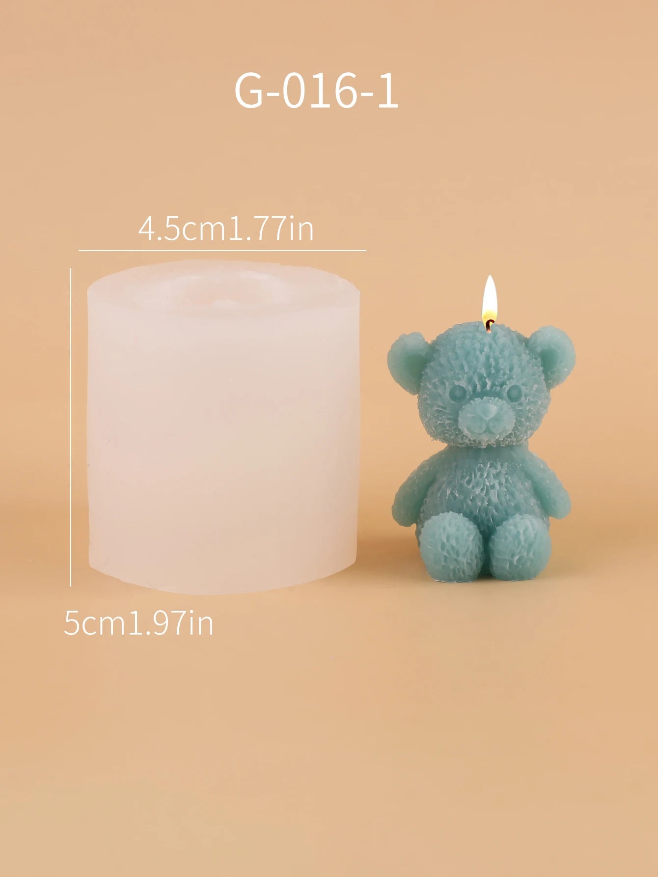 Cute Little Bear Silicone Mold – DIY Candle, Gypsum & Ornament Mold