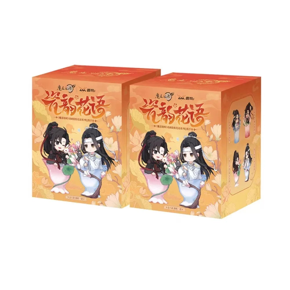 Mo Daozu Stone Porcelain Flower Rhyme Blind Box β Cute Anime Character Collectible Toy Gift for Wei Wuxian & Lan Fans