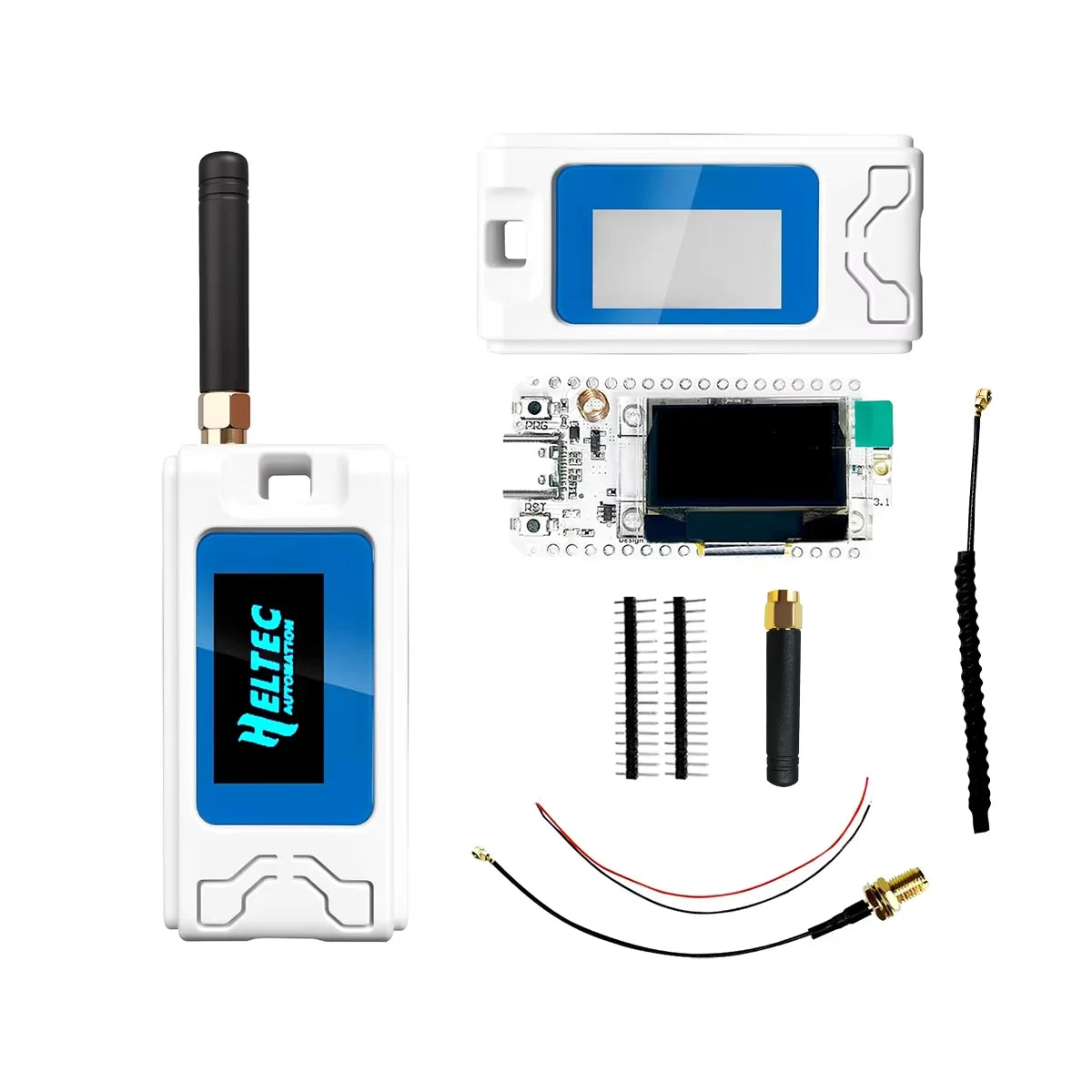 Heltec ESP32 LoRa V3 Development Kit - SX1262 CP2102 Board, Meshtastic & LoRaWAN Node with Protective Case and Antenna