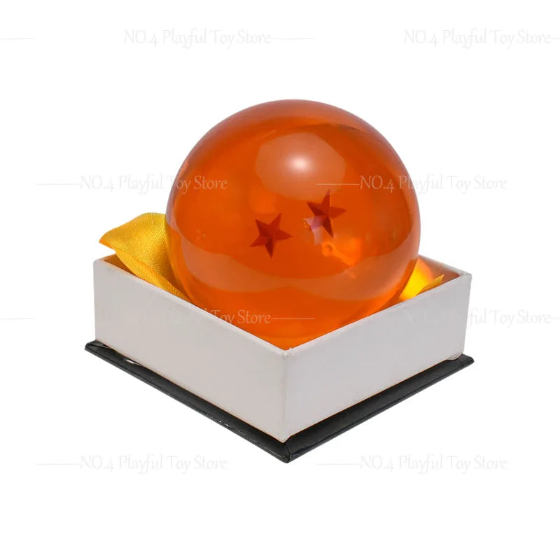 7.6cm Dragon Ball Anime Figure β 1-7 Star Orange Resin Crystal Globe, Large Desktop Ornament, Toy Collection Gift
