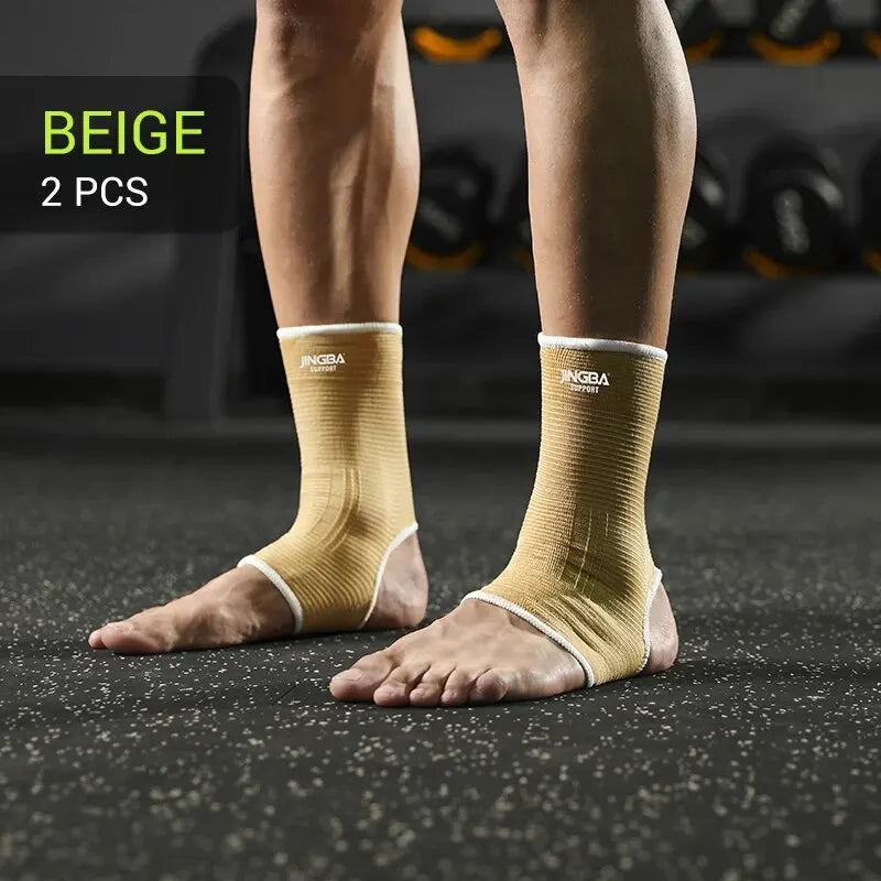Elastic Breathable Ankle Support Sleeves - One Size for Running, Basketball & Cycling