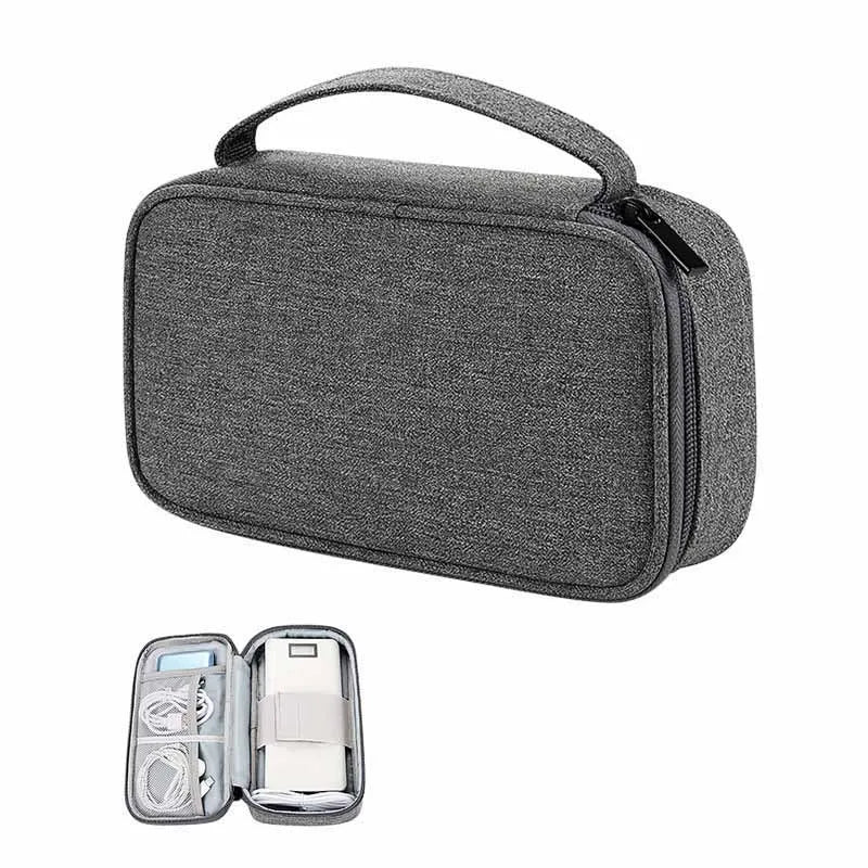 Portable Travel Cable Organizer Bag – Multifunctional Zipper Case for USB Gadgets, Chargers & Accessories