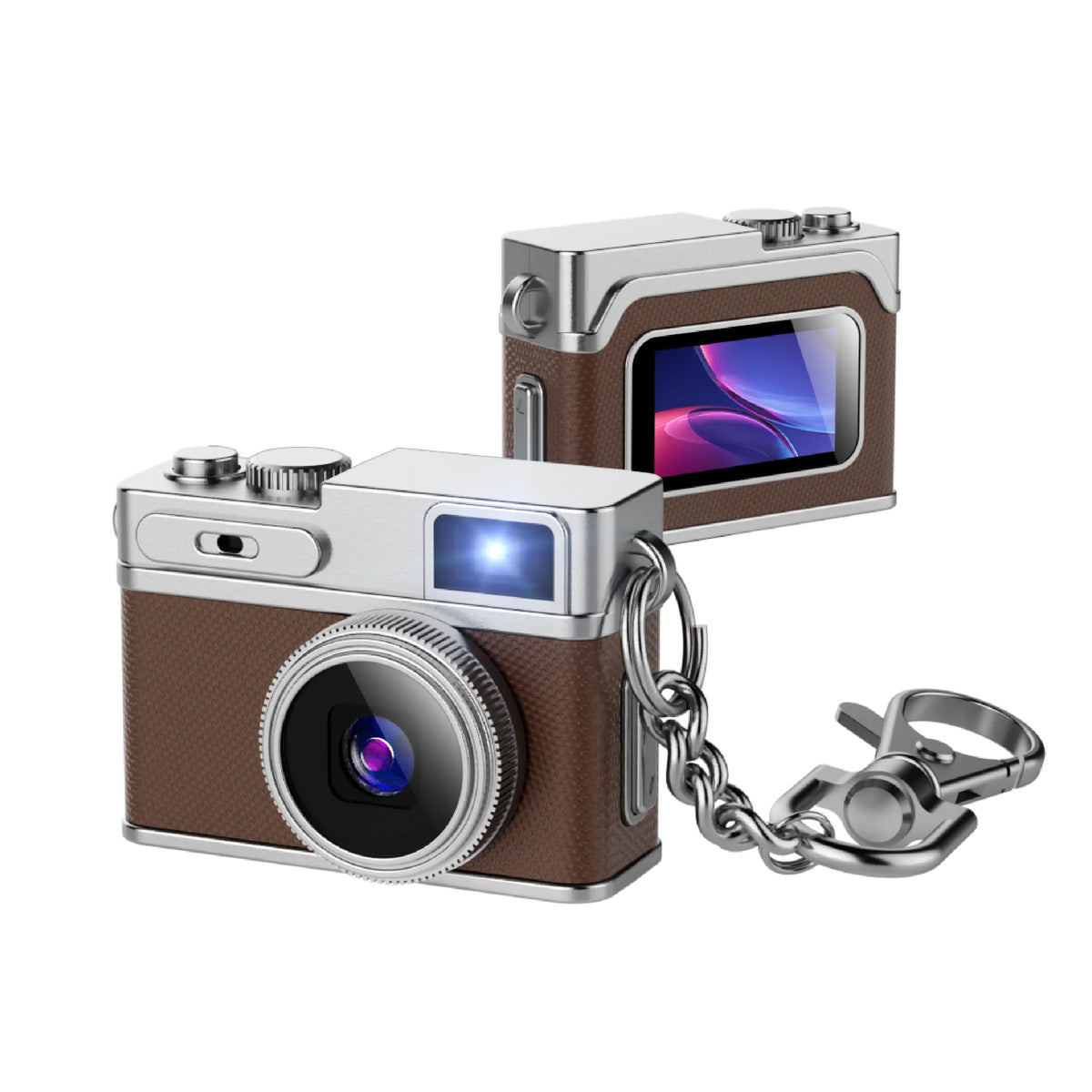 1080P HD Retro Mini Thumb Camera - Wearable Portable Keychain Camera for Travel, Outdoor Photography and Vlogging