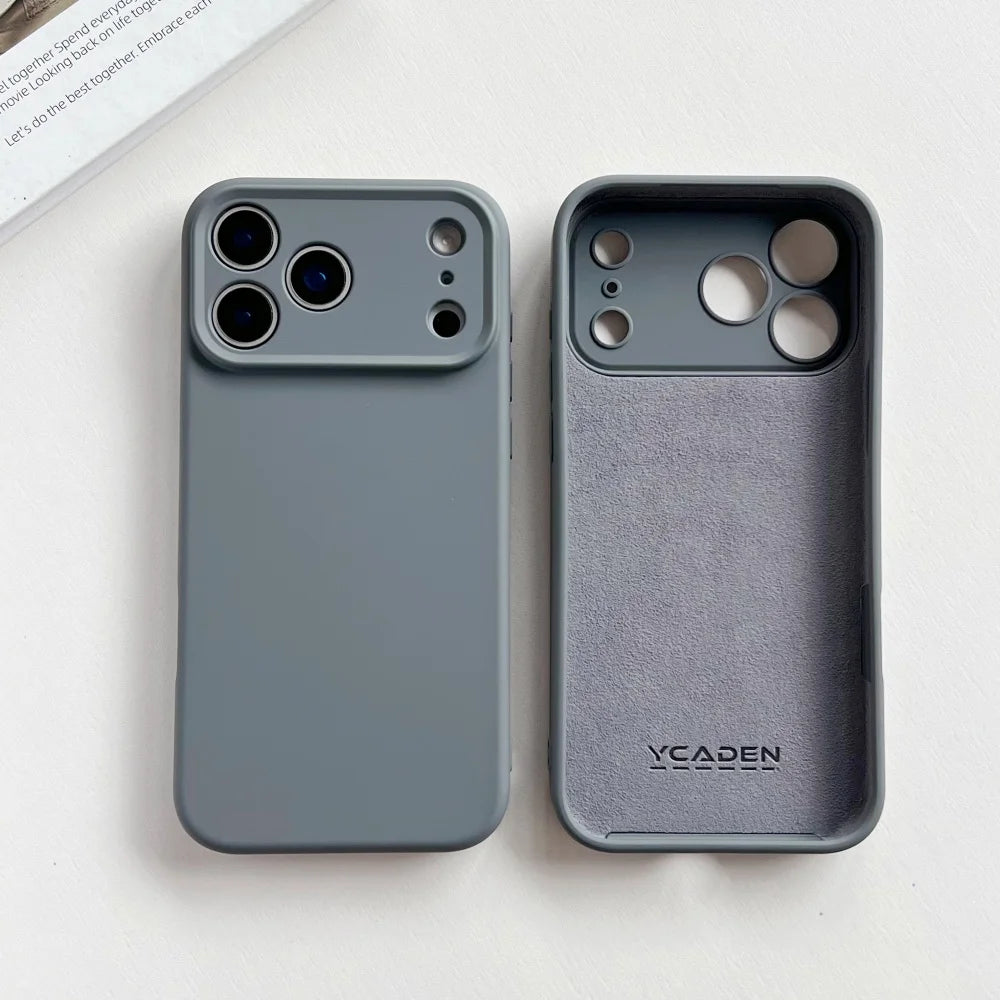 Liquid Silicone iPhone Case - Matte Soft Candy Color Cover for iPhone 11β18, 16e, Air, Plus & Pro Max Models