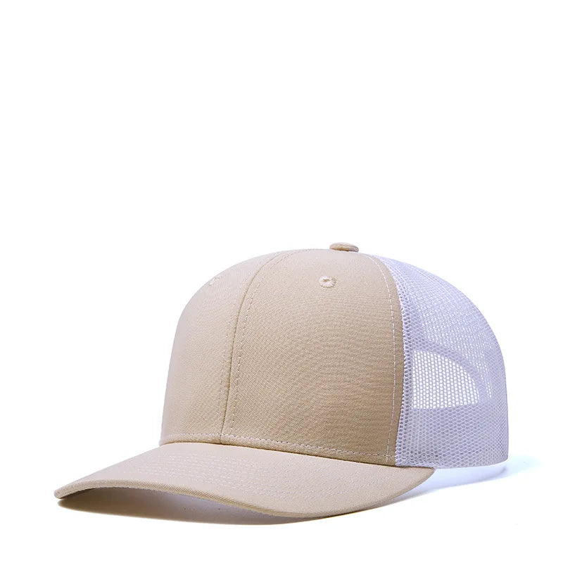 Custom Logo Snapback Hat - Embroidered Mesh Sports Cap for Men & Women, Adjustable Baseball Cap