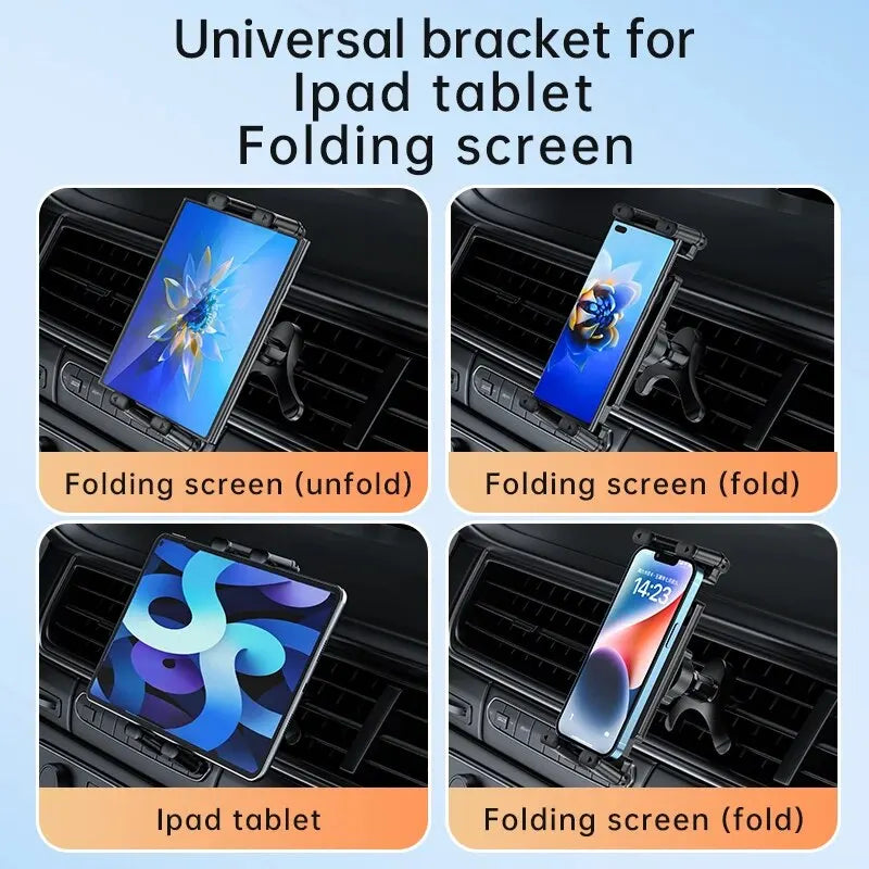 Universal Car Air Vent Tablet Holder - Adjustable Mount Stand for iPad 7"-12.9" Tablets and Phones