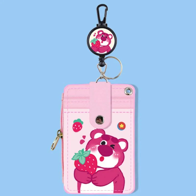 Unisex 5-Bit Badge Reel Business Card Holder with PU Neck Strap & Coin Purse β ID, Bus & IC Card Lanyard