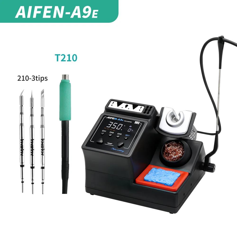 AIFEN A9E Soldering Station – Compatible with 210/245/115 Soldering Iron Tips & Handle Temperature Control for Welding