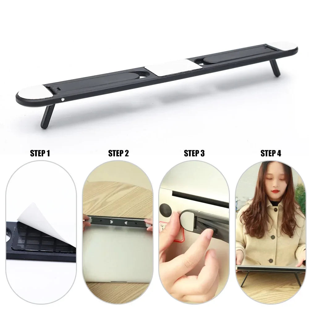 Universal Laptop Riser Stand - Invisible Cooling Pad Bracket for MacBook Pro, Air, Lenovo, Samsung, & Notebooks