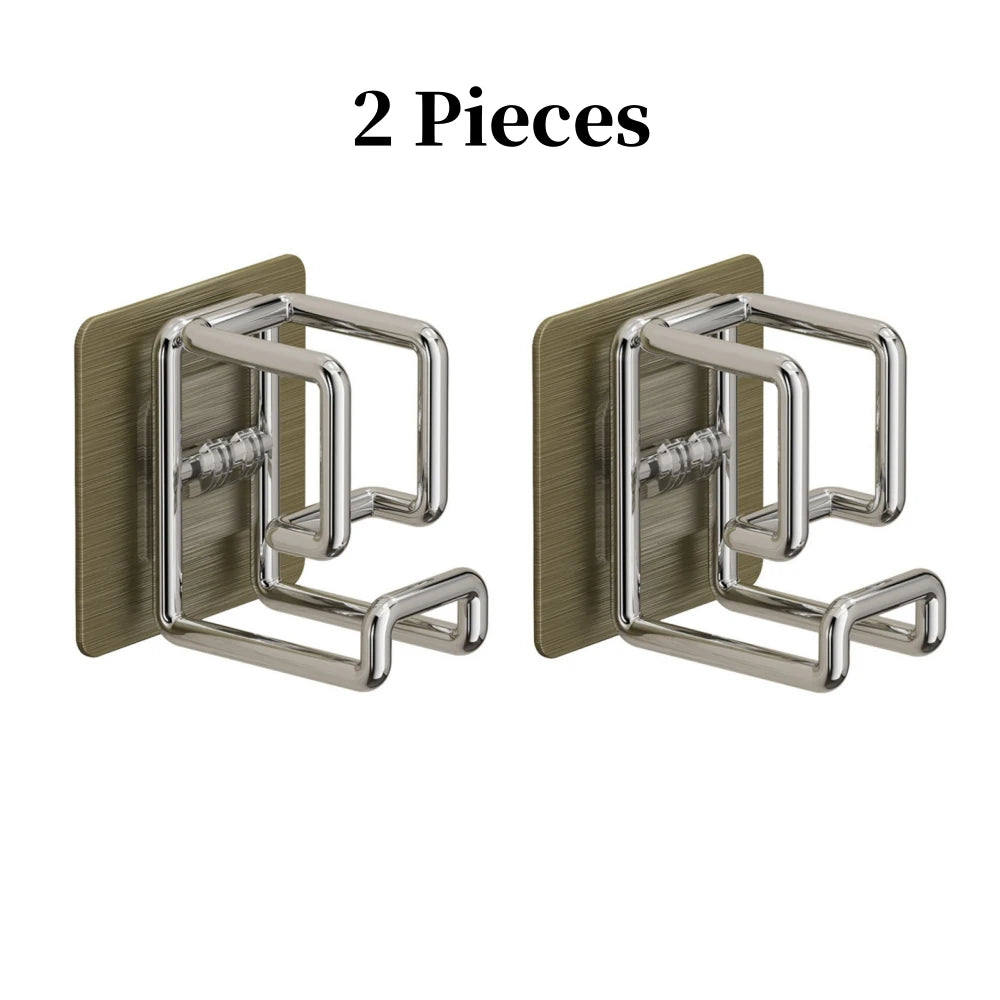 1/2/4/6PCS Stainless Steel Washbasin Hooks — Multifunction Punch-Free Kitchen & Bathroom Rack, Towel & Basin Storage Holder