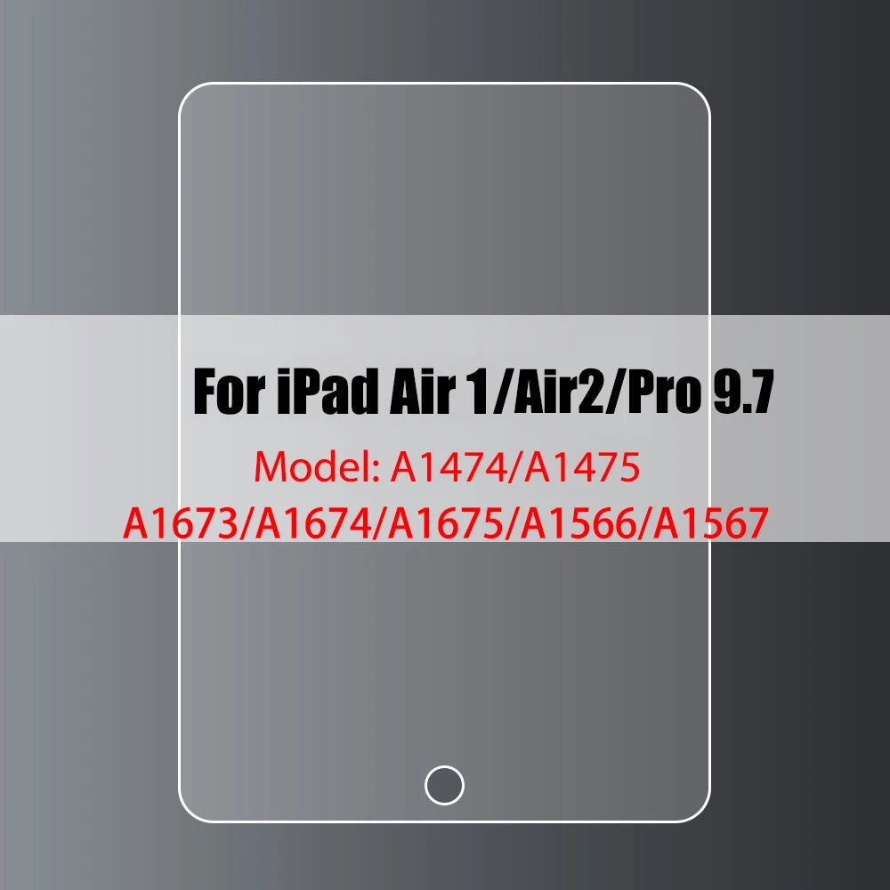 Tempered Glass Screen Protector for iPad 10.2, 9.7, 10.5, 10.9, Pro 11, New iPad 9/8/7/6/5, Air 4/3/2, Mini 2020-2022