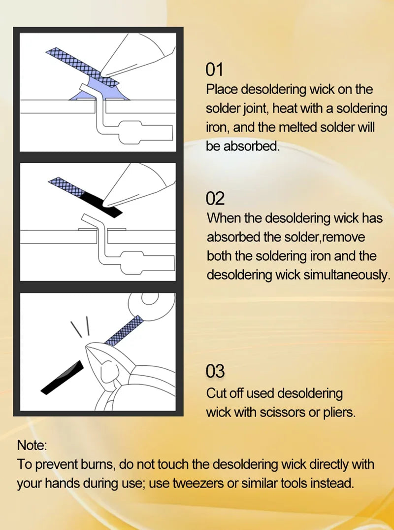 15/8M Solder Wick Desoldering Copper Braid β 2/2.5/3.0mm PCB & BGA Tin Removal Tool