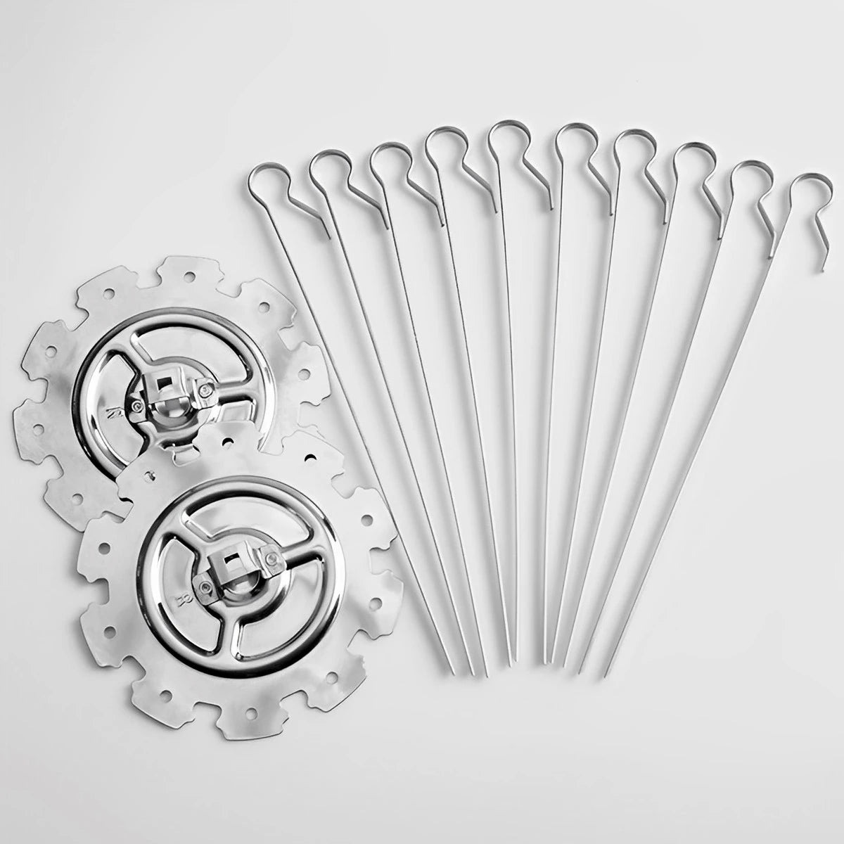 Stainless Steel Oven Grill Cage – Heat-Resistant Non-Stick BBQ Meat Skewer Rotisserie Kebab Maker