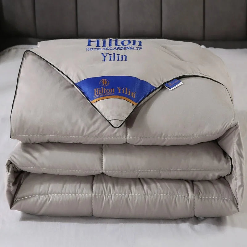 Noble 100% Goose Down Duvet – Thick Comforter Quilt, Single & Double Size, Monochromatic Winter Blanket
