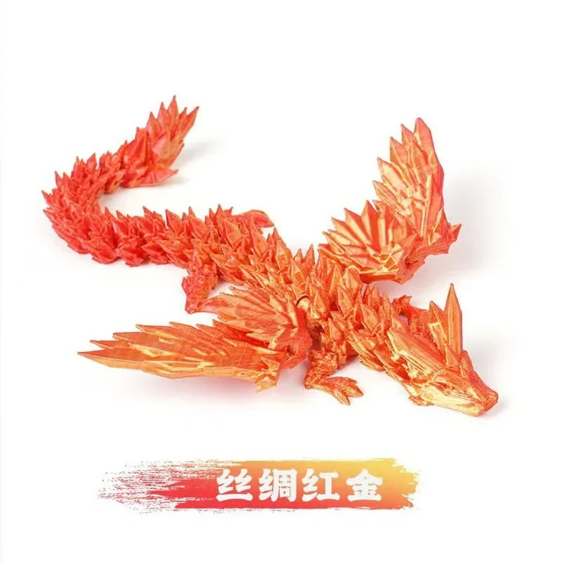 3D Printed Dragon Desktop Ornament β Fantasy Animal Figurine for Home & Office Decor, Christmas Gift