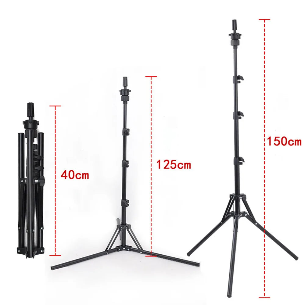 150cm Wig Stand Tripod – Mannequin Head Holder for Hairdressing, Training, and Clamp Stand