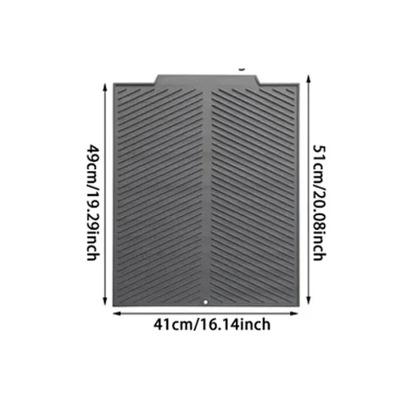 WCIC Silicone Draining Board Mat | S/M/L Folding Dish Drying Pad, Heat Resistant, Eco-Friendly for Pots & Cups