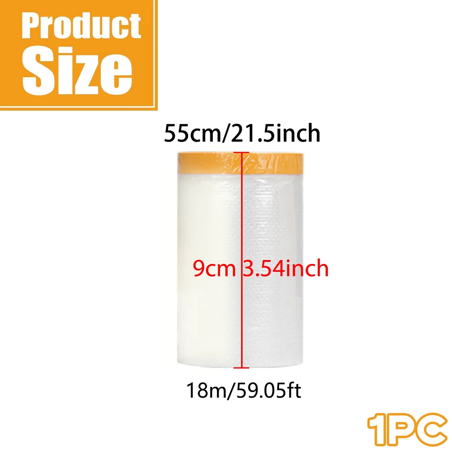 Pre-Taped Protective Masking Film β Plastic Sheeting for Car, Furniture & Floor Painting Protection